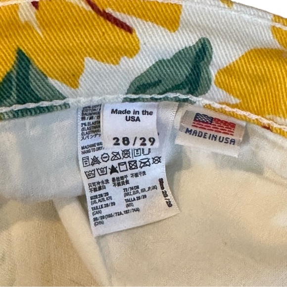 American Apparel Sunflower Printed High Rise Denim Jean Shorts Women’s 28/29 - Picture 8 of 9